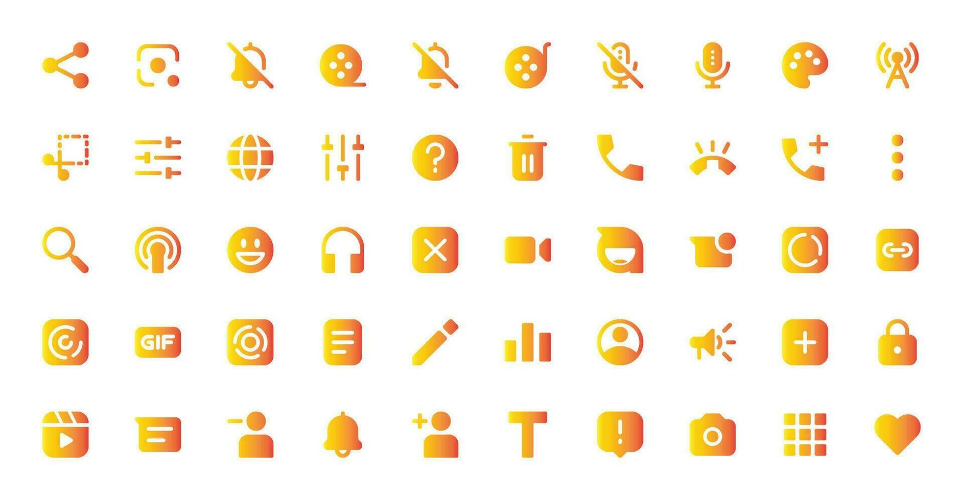 Social Media UI Icon Set vector