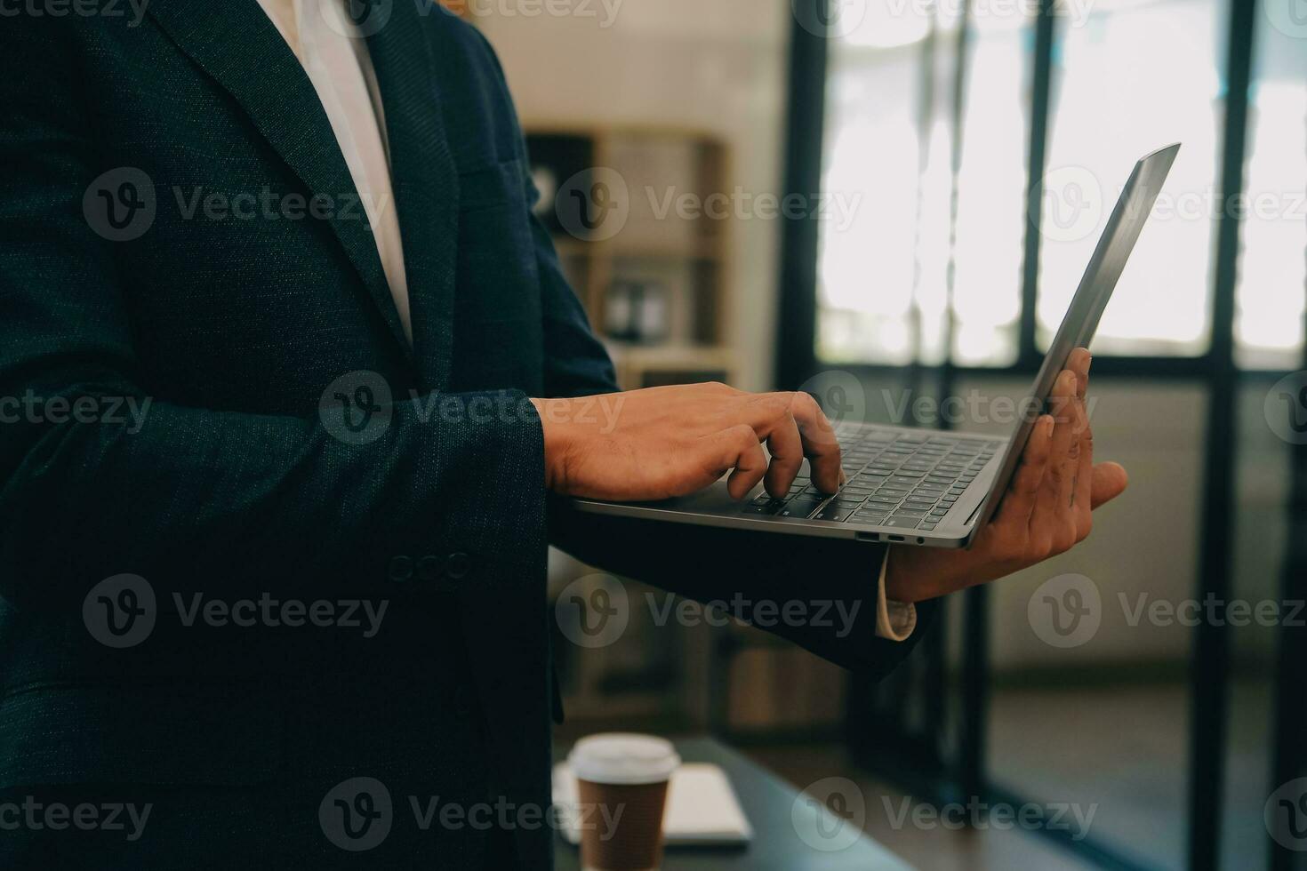 Financial analysts analyze business financial reports on a digital tablet planning investment project during a discussion at a meeting of corporate showing the results of their successful teamwork. photo