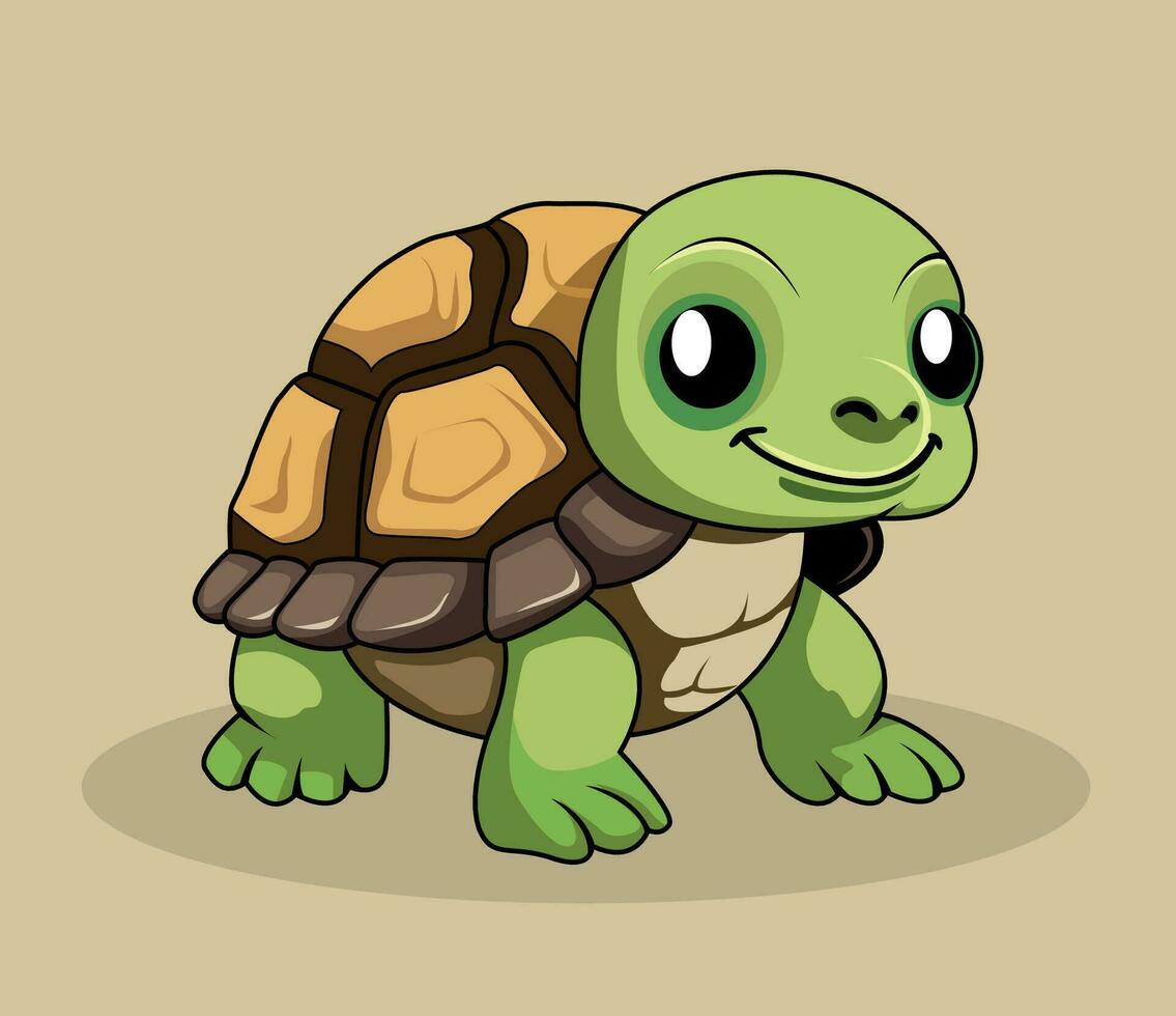 cute tortoise vector illustration