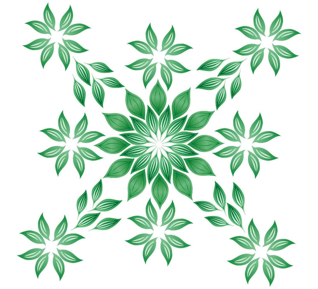 seamless floral leaf pattern illustration vector