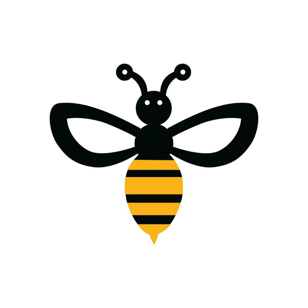 A Black and Yellow Bee vector