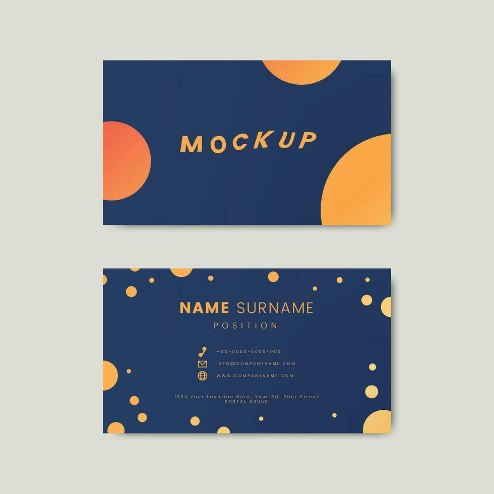 A creative retro business card design featuring polka dots vector