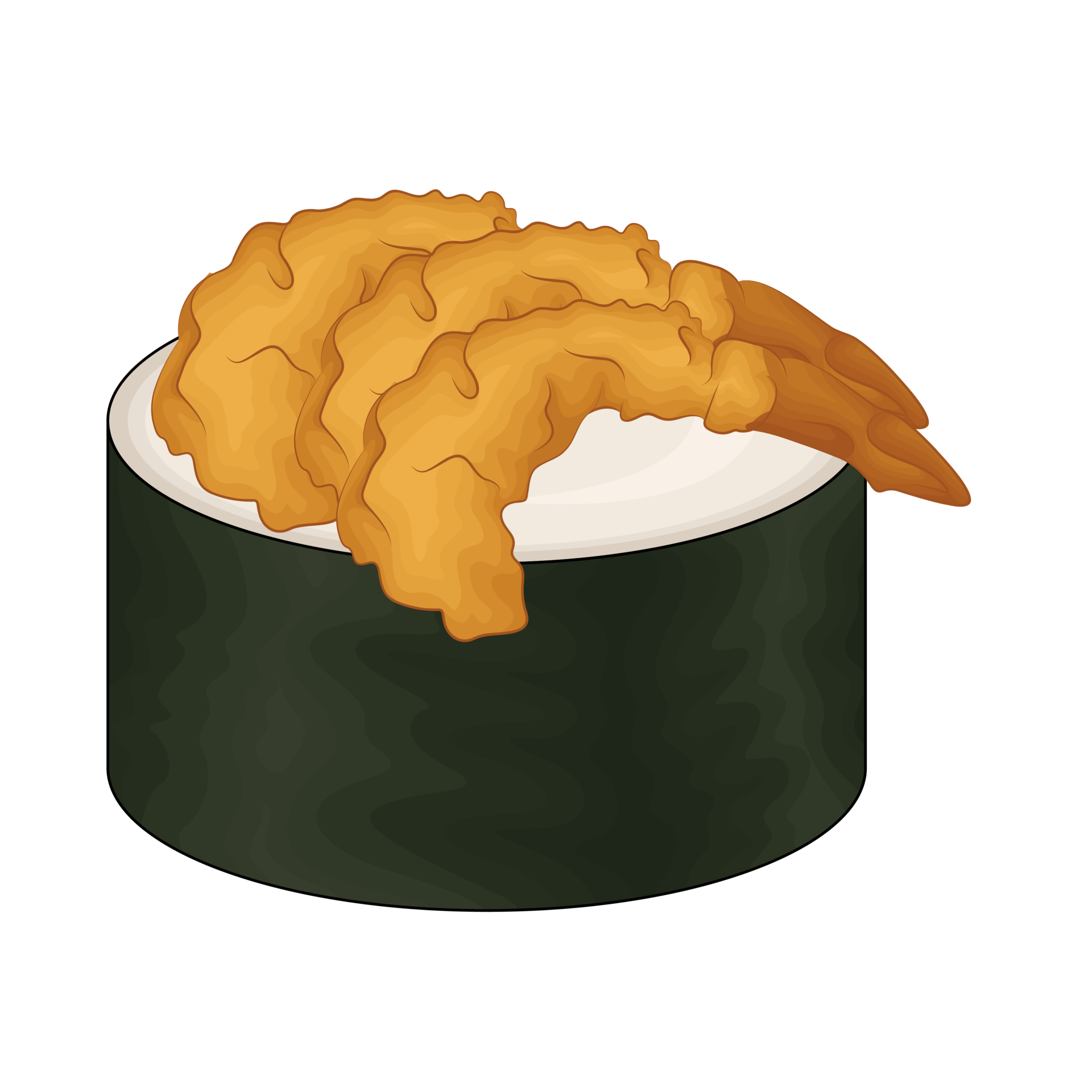 Illustration of tempura sushi 36132212 PNG