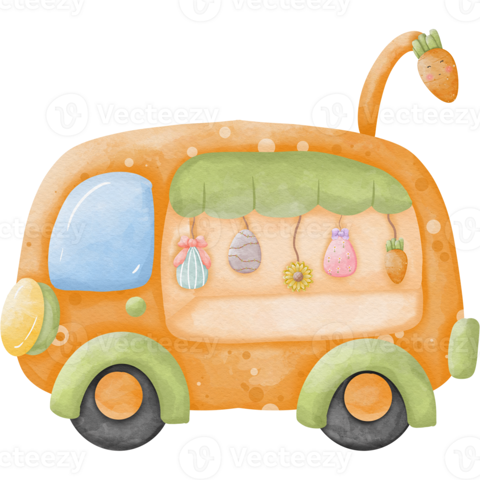 Car in Easter Day so cute png