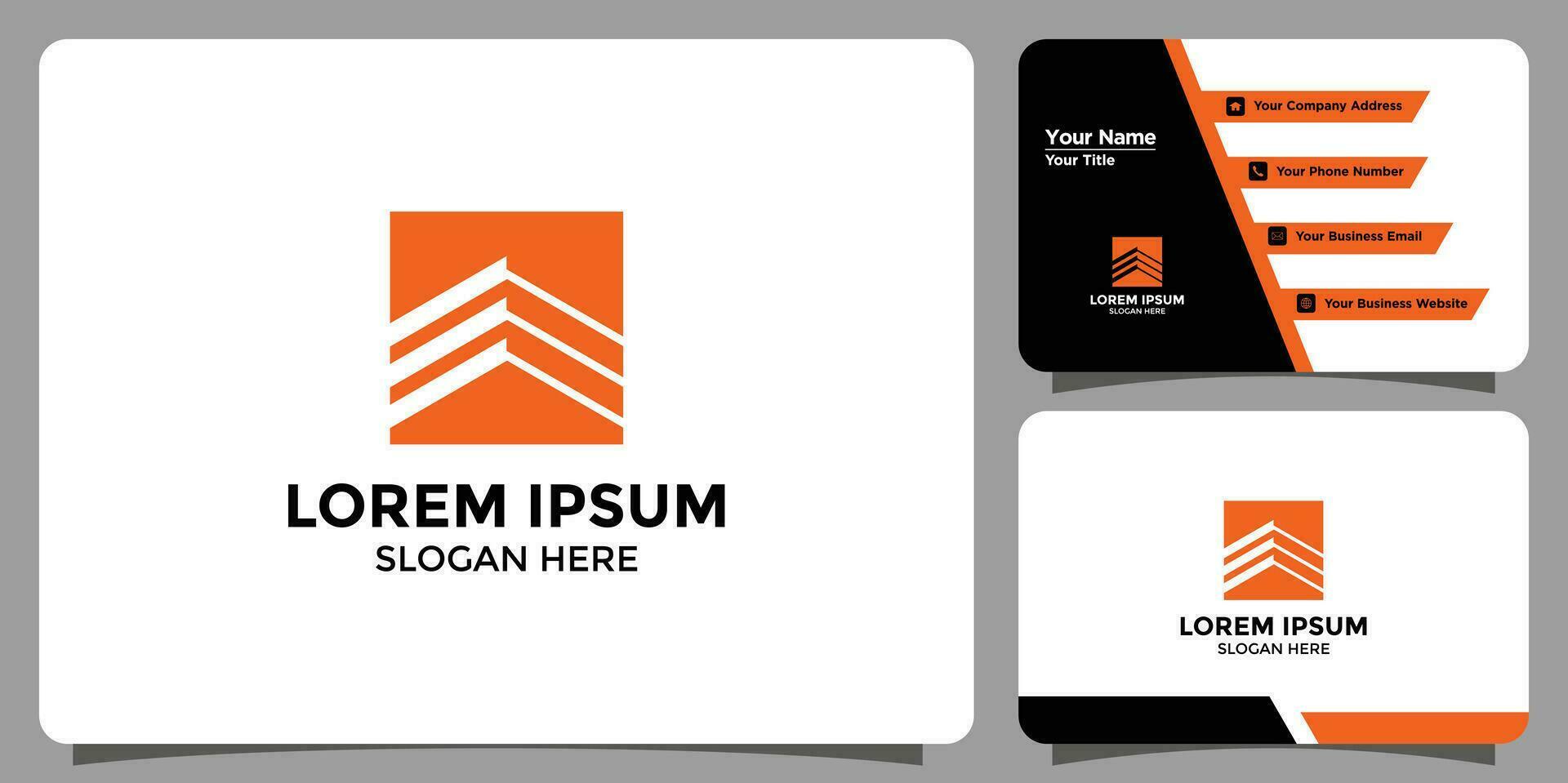 building design logos and branding cards vector