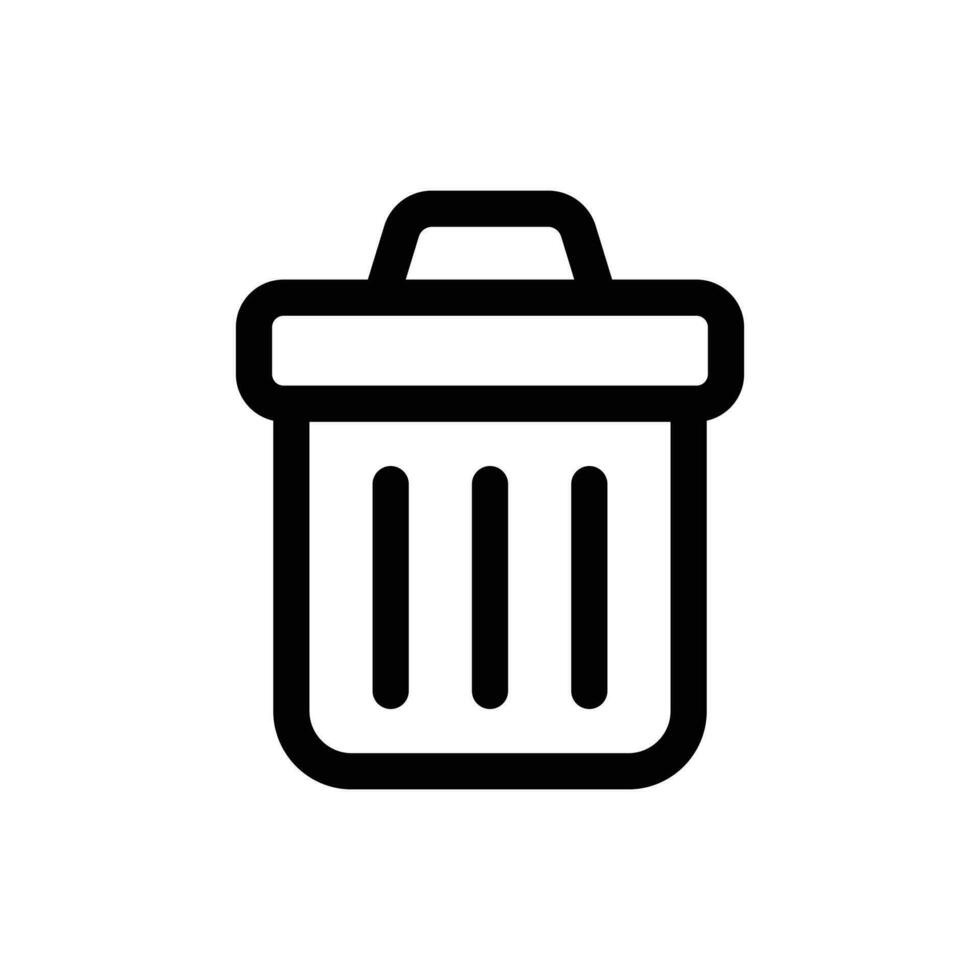 Delete icon in trendy outline style isolated on white background. Delete silhouette symbol for your website design, logo, app, UI. Vector illustration, EPS10.