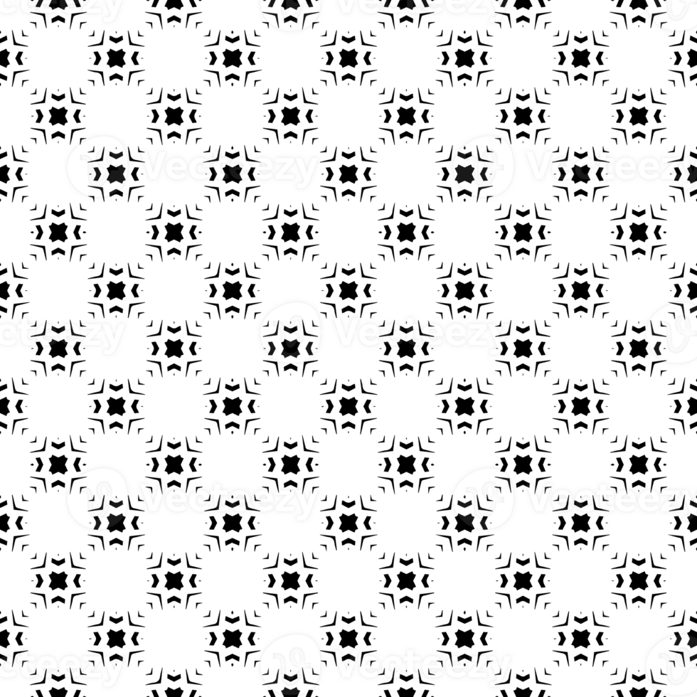 Black seamless abstract pattern. Overlay for background and backdrop. Ornamental design. PNG graphic illustration with transparent background.