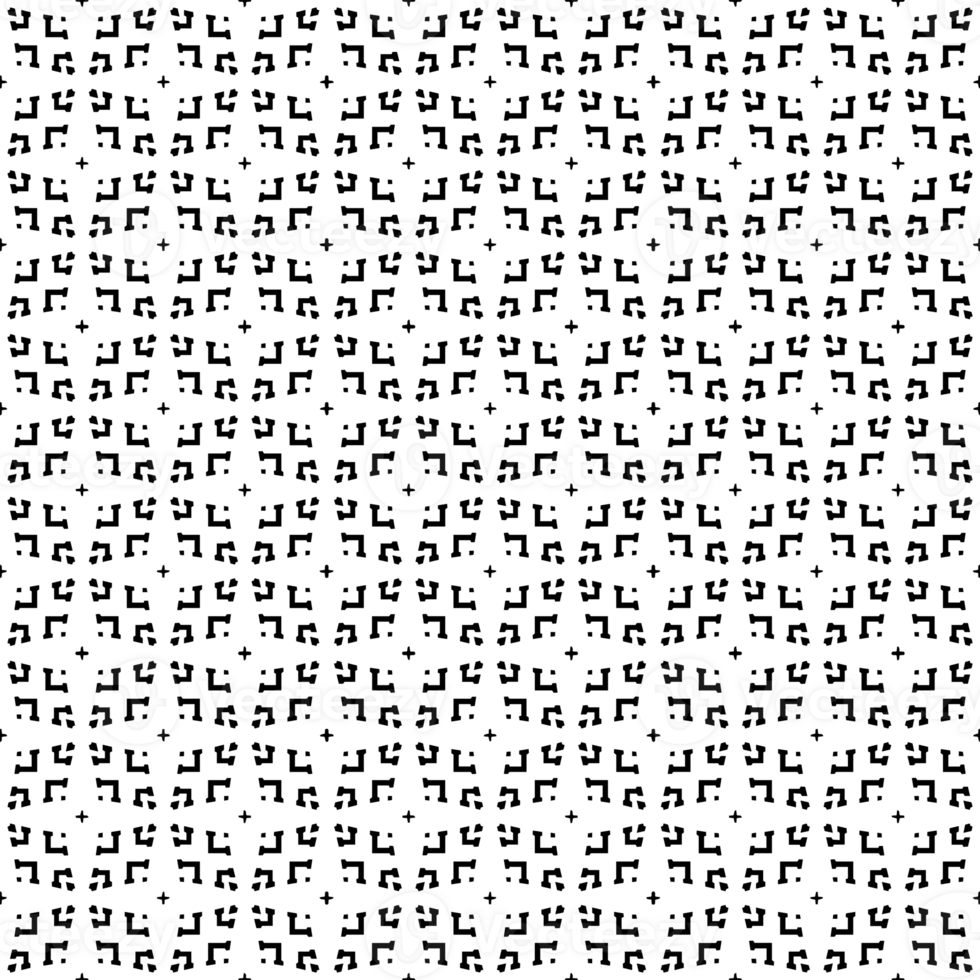 Black seamless abstract pattern. Overlay for background and backdrop. Ornamental design. PNG graphic illustration with transparent background.