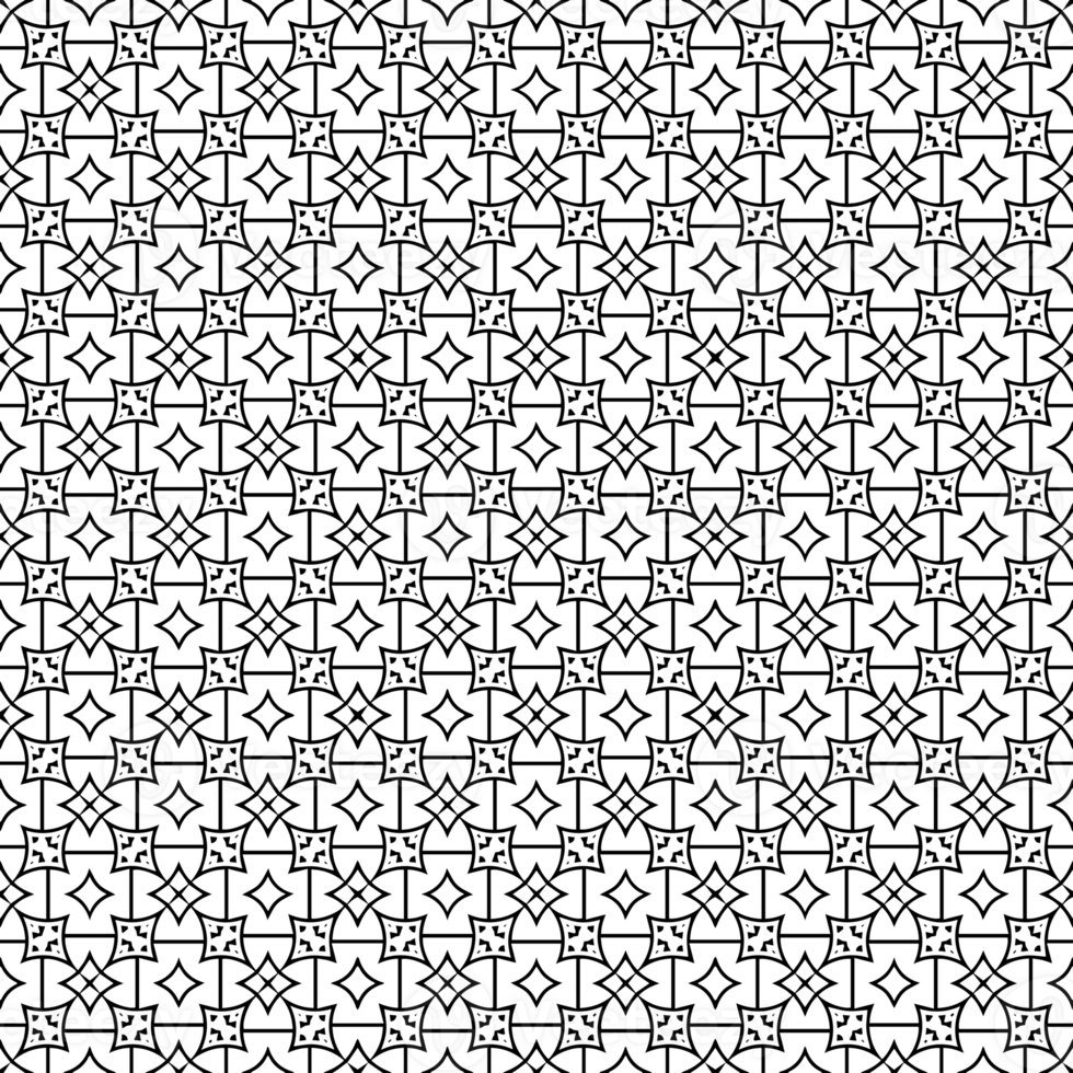 Black seamless abstract pattern. Overlay for background and backdrop. Ornamental design. PNG graphic illustration with transparent background.