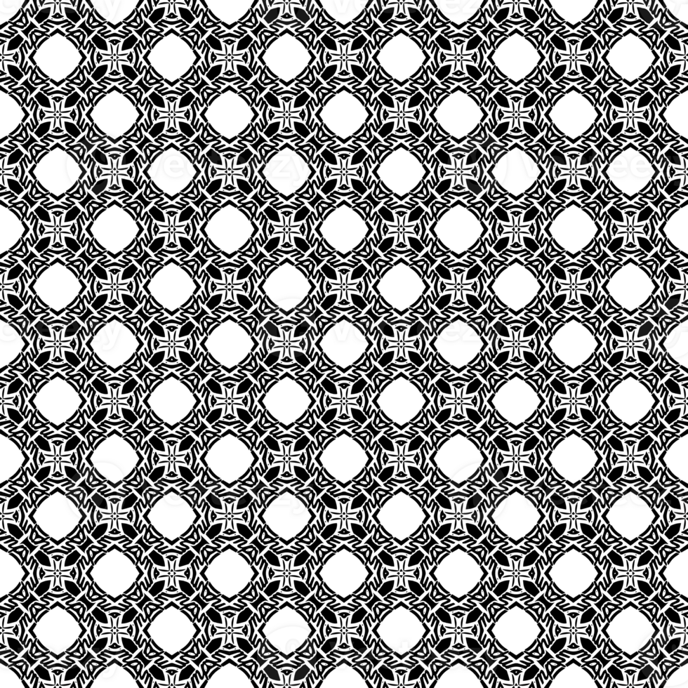 Black seamless abstract pattern. Overlay for background and backdrop. Ornamental design. PNG graphic illustration with transparent background.