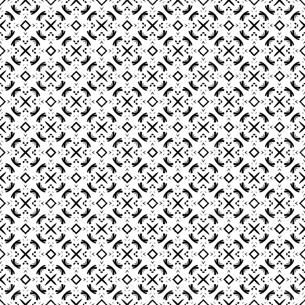 Black seamless abstract pattern. Overlay for background and backdrop. Ornamental design. PNG graphic illustration with transparent background.