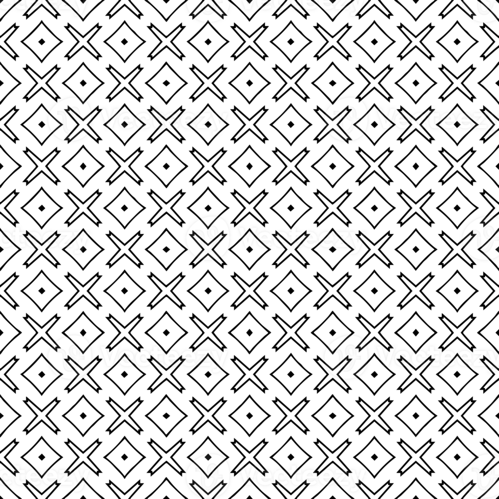 Black seamless abstract pattern. Overlay for background and backdrop. Ornamental design. PNG graphic illustration with transparent background.
