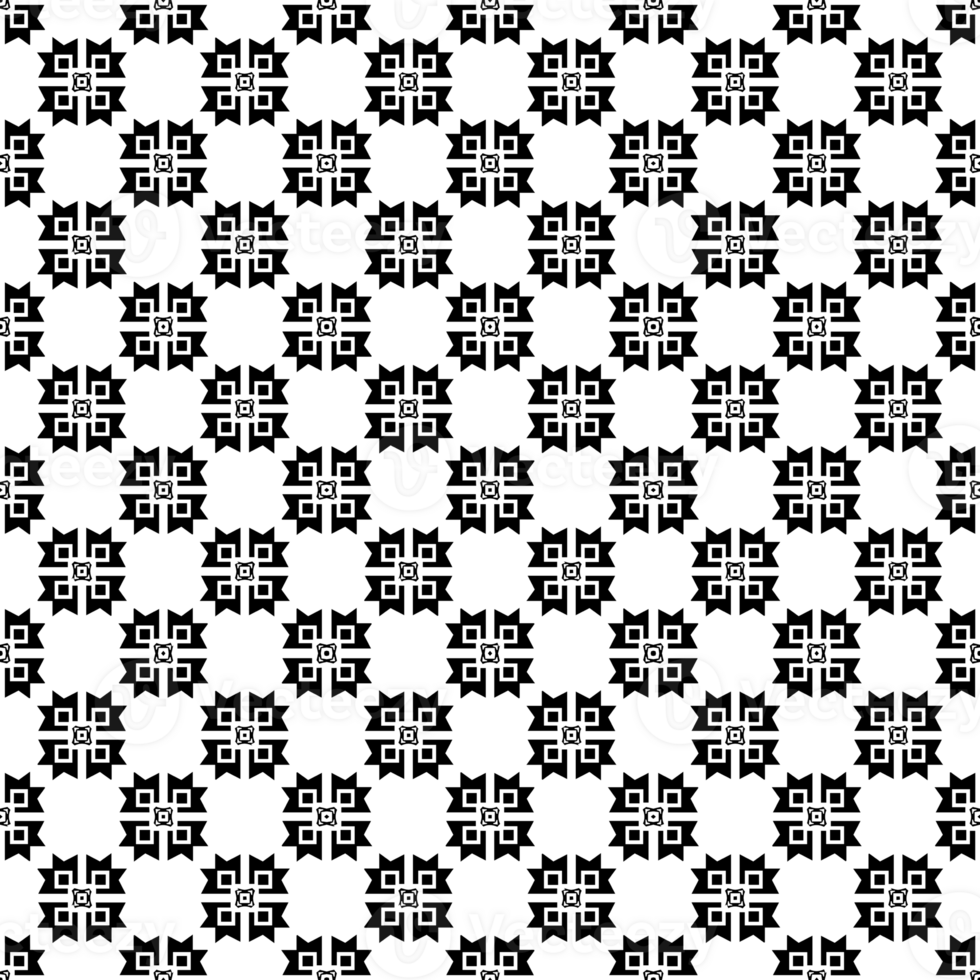 Black seamless abstract pattern. Overlay for background and backdrop. Ornamental design. PNG graphic illustration with transparent background.