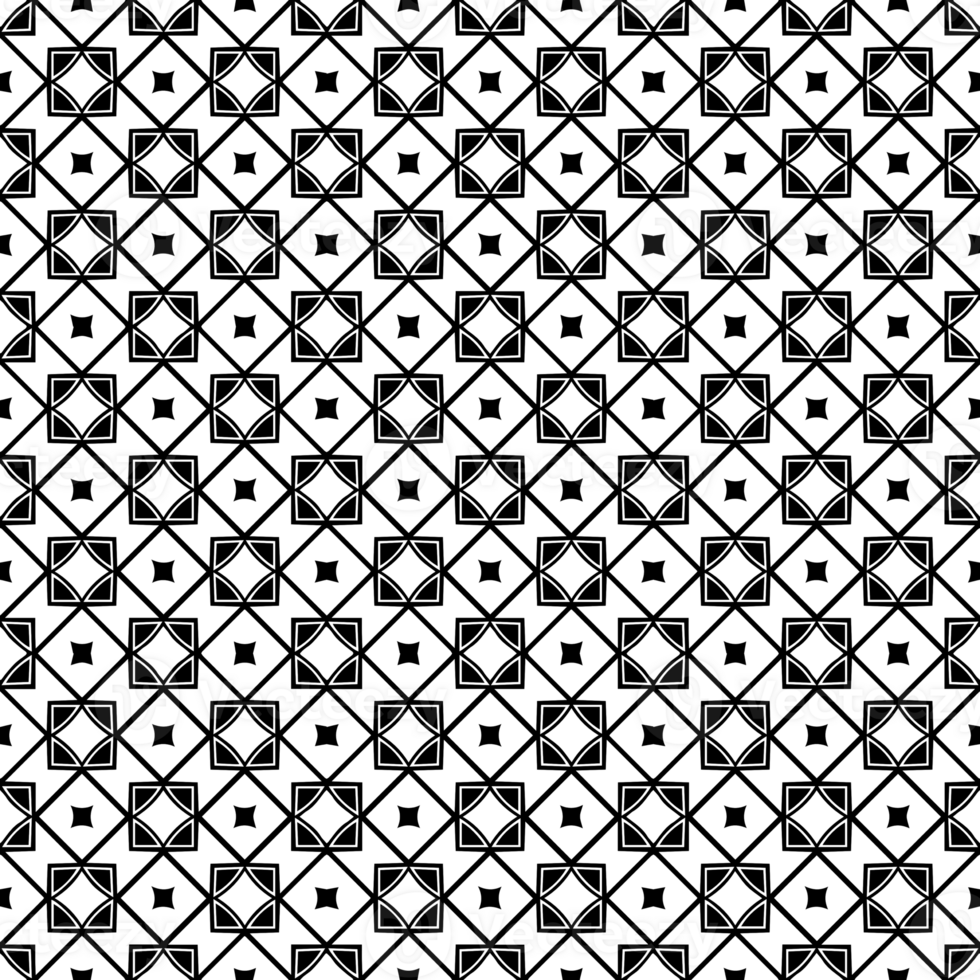 Black seamless abstract pattern. Overlay for background and backdrop. Ornamental design. PNG graphic illustration with transparent background.