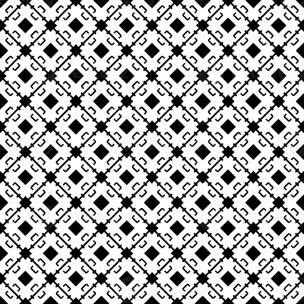 Black seamless abstract pattern. Overlay for background and backdrop. Ornamental design. PNG graphic illustration with transparent background.