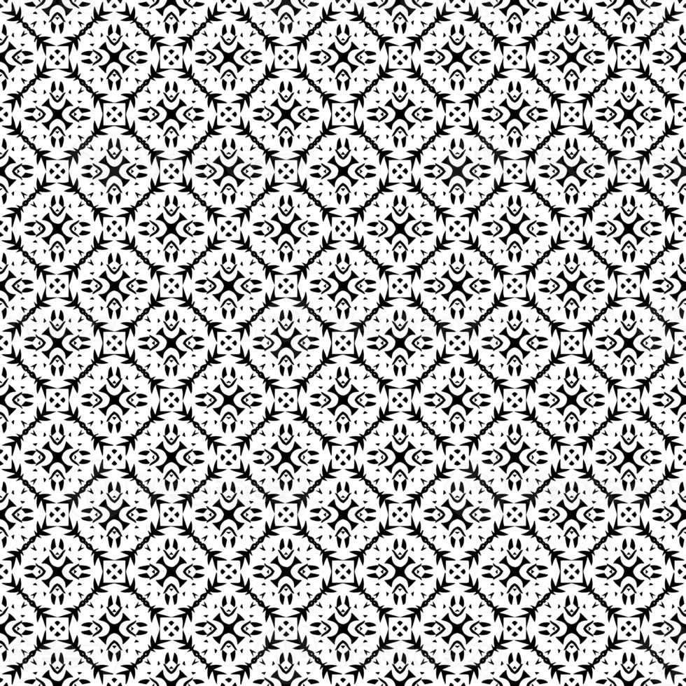 Black seamless abstract pattern. Overlay for background and backdrop. Ornamental design. PNG graphic illustration with transparent background.