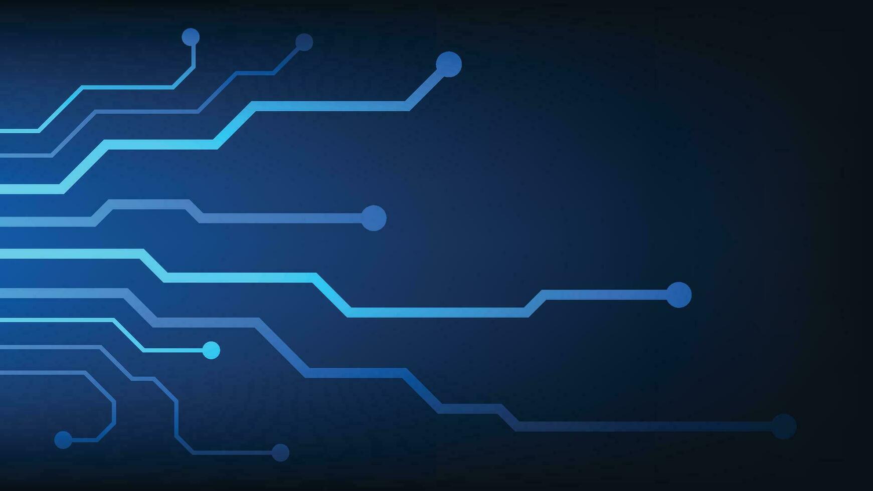 circuit board background. electrical digital lines on blue lighting. futuristic technology design element concept vector