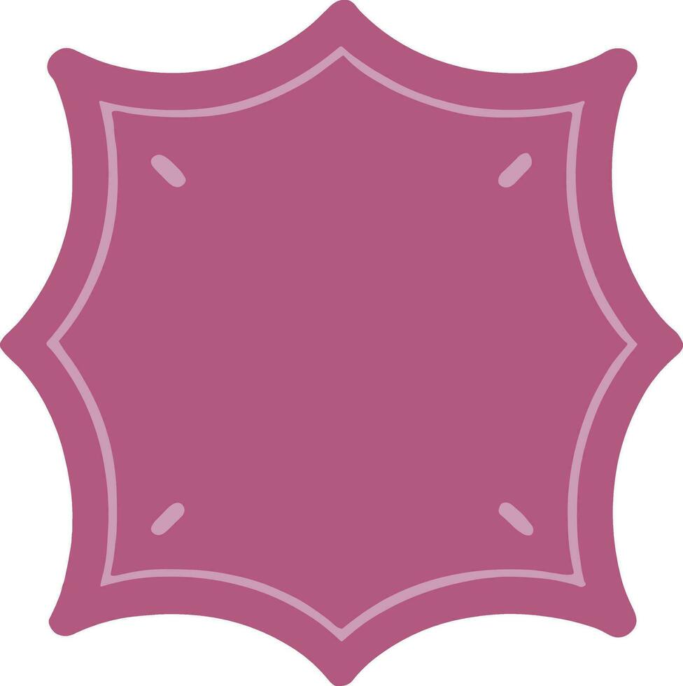 a purple star shaped badge with a white background vector