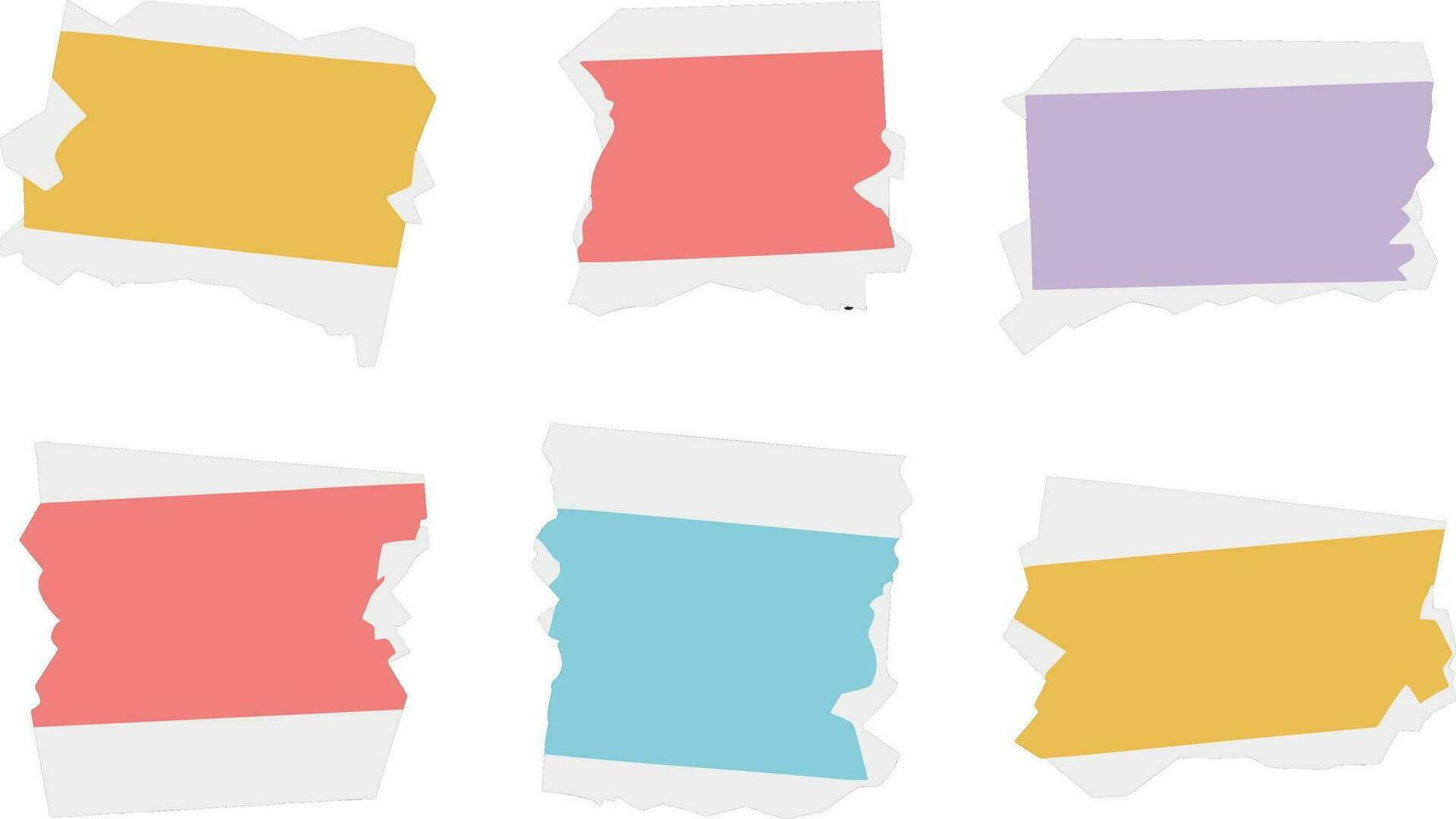 a collection of paper sheets with different colors vector