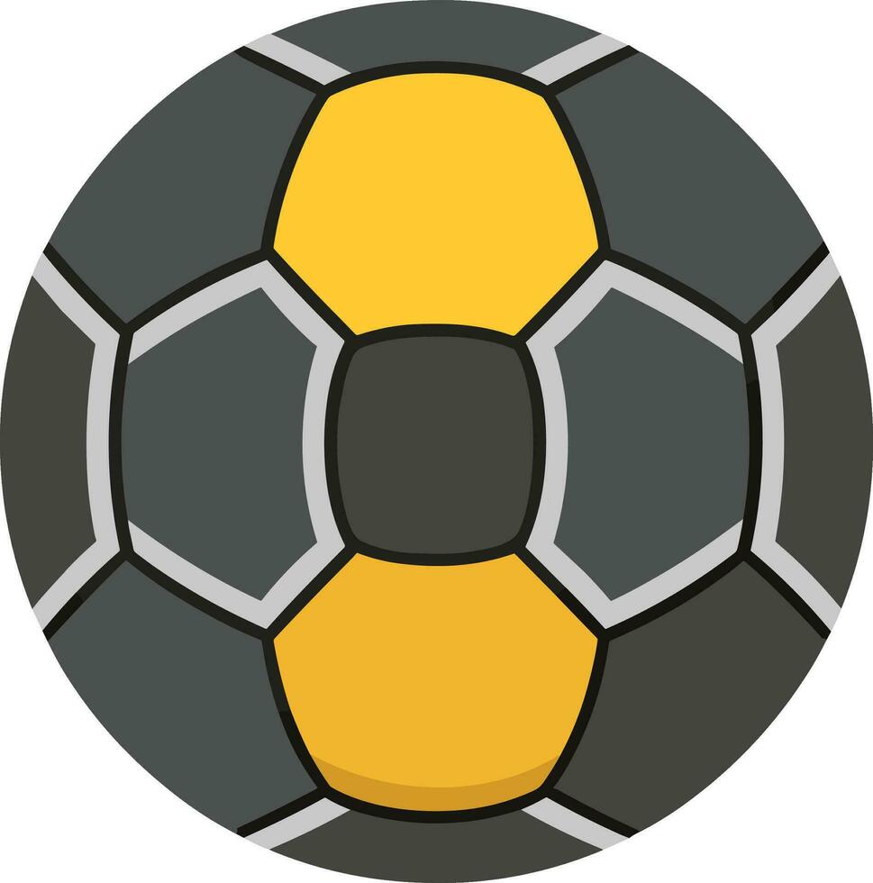 a soccer ball with yellow and black colors vector