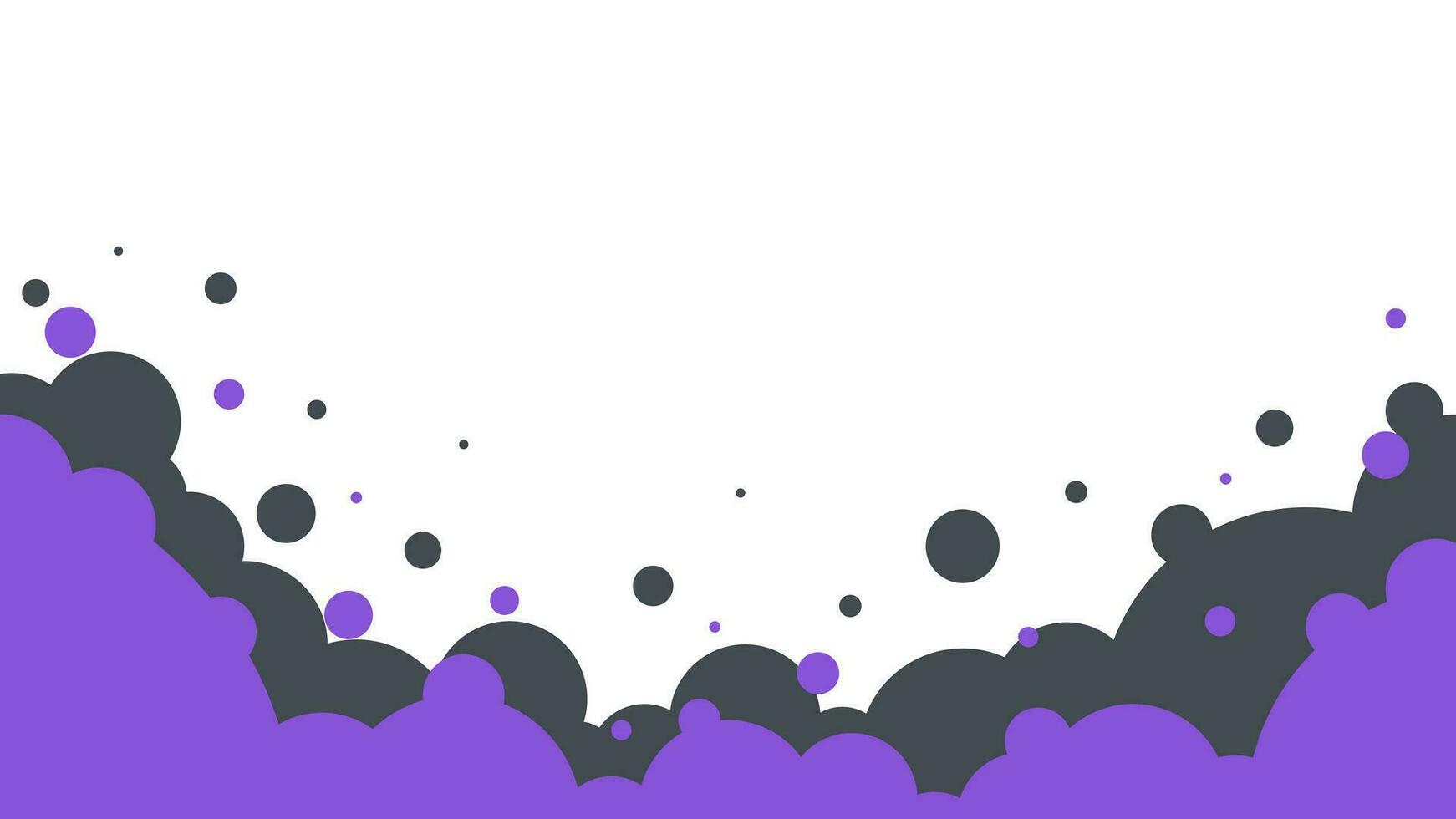 abstract purple and black bubble on white background with some copy space for text vector