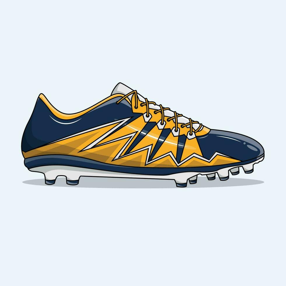 Football Shoes Predator Navy Gold vector