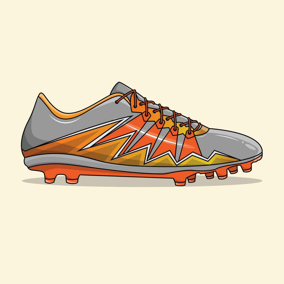 Football Shoes Predator Orange Machine vector