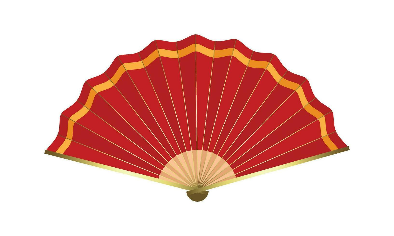 Vector chinese fan vector on a white background