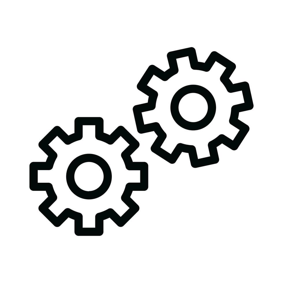 Vector setting icon vector with work cog gear element cogweel mechanism symbol