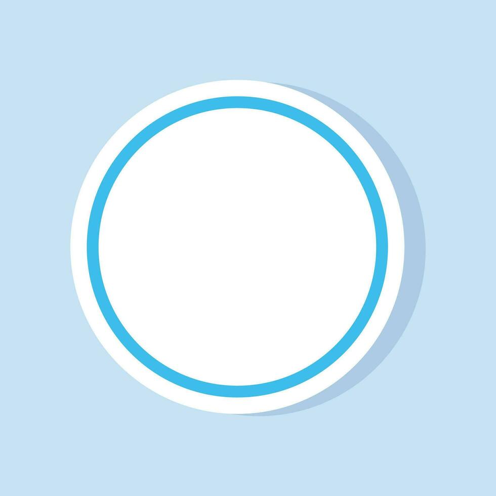 Vector white user interface button on blue background