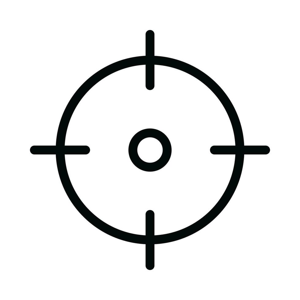 Vector gun target icon vector design on white