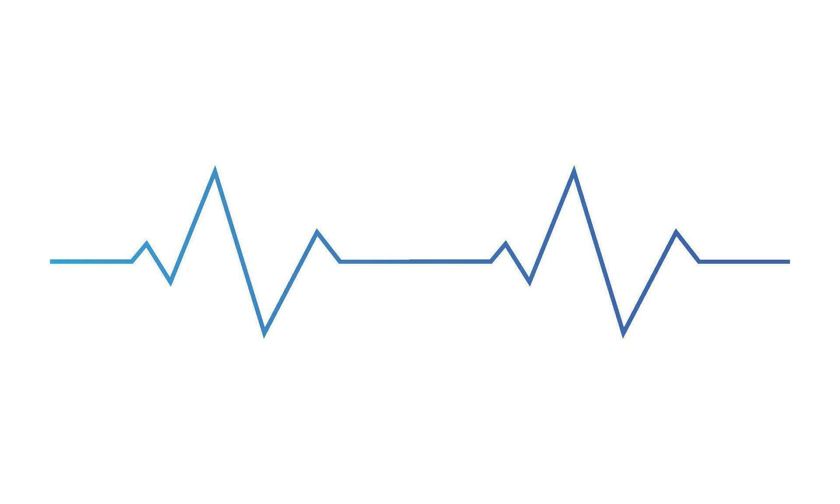 vector ecg latido del corazón líneas en blanco antecedentes