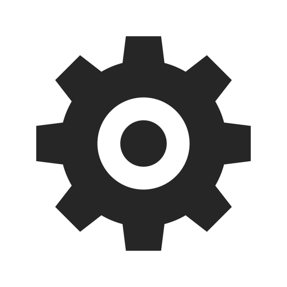 vector illustration of gear doodle icon