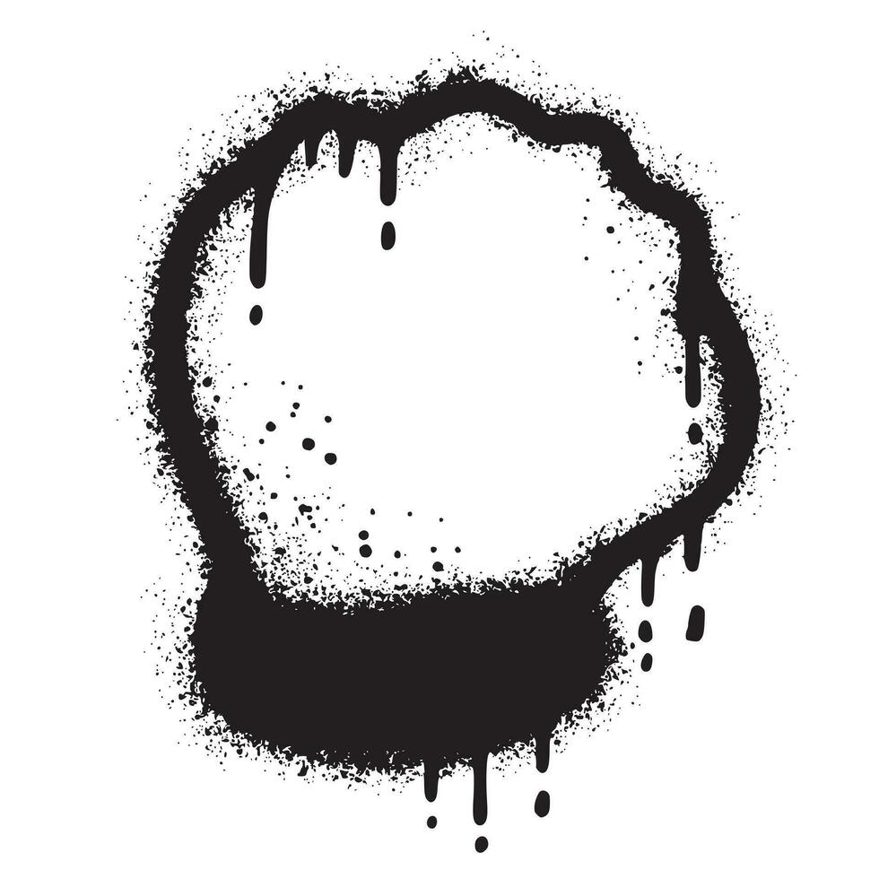 Spray Painted Graffiti hands clenched Sprayed isolated with a white background. vector