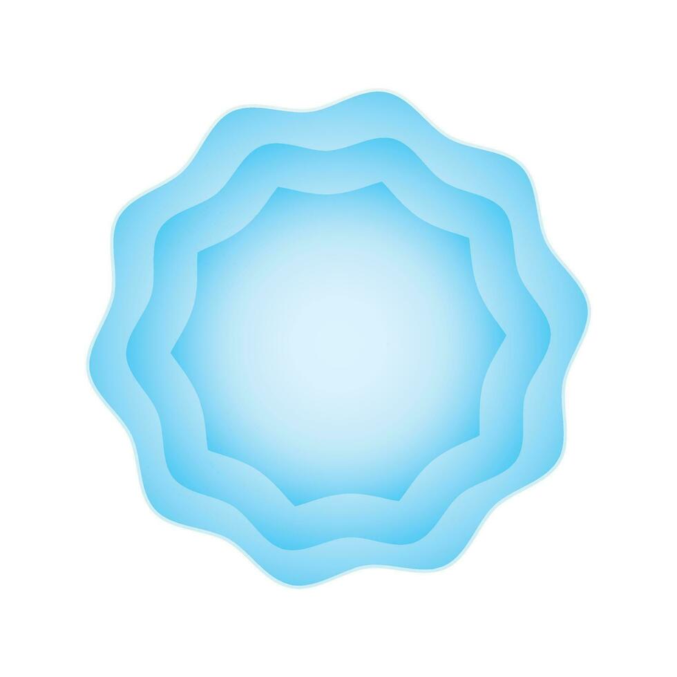 vector abstract blue paper cut circle shapes background