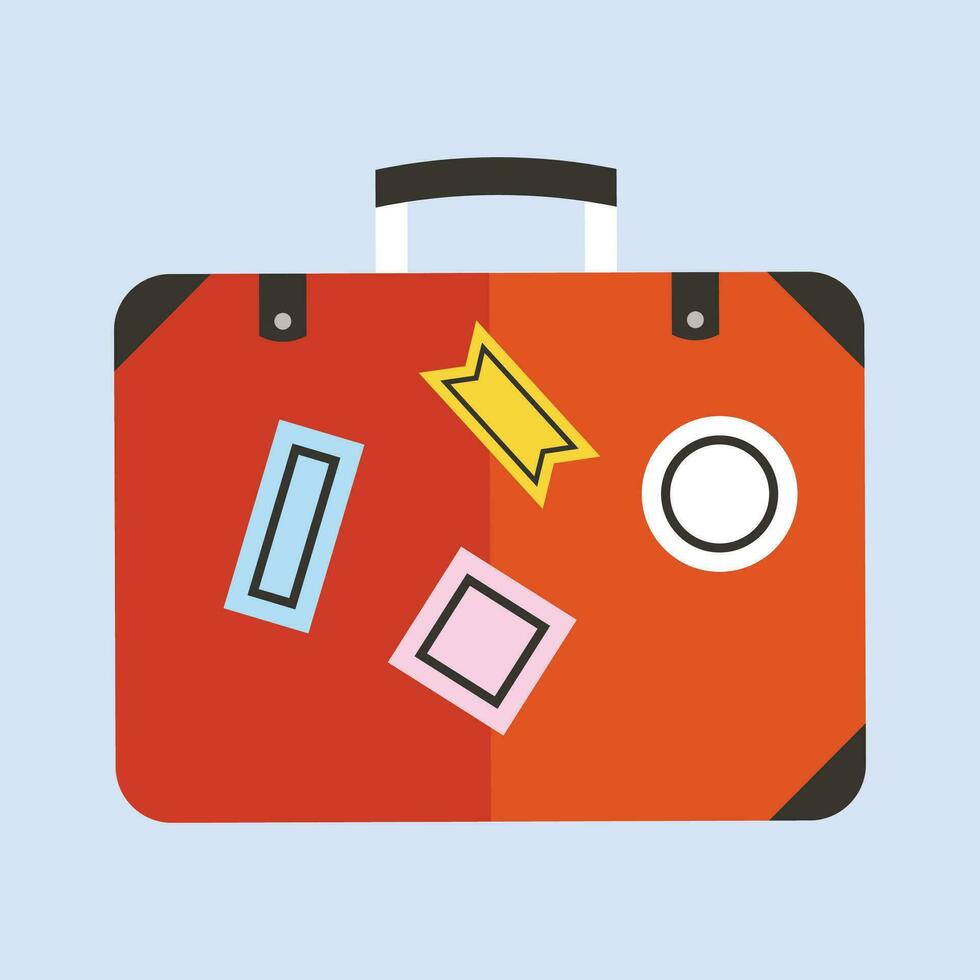 Vector travel suitcase icon cartoon of travel suitcase vector icon for web design