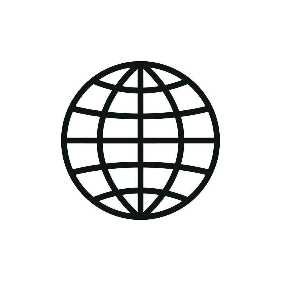 Vector globe icon vector , world wide web symbol icon