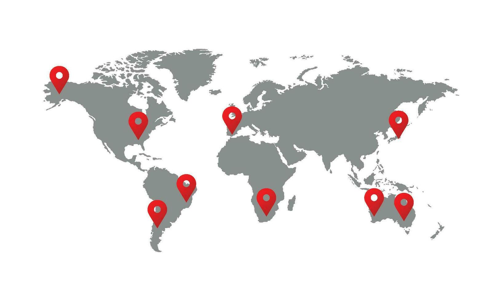 vector mundo mapa en blanco antecedentes