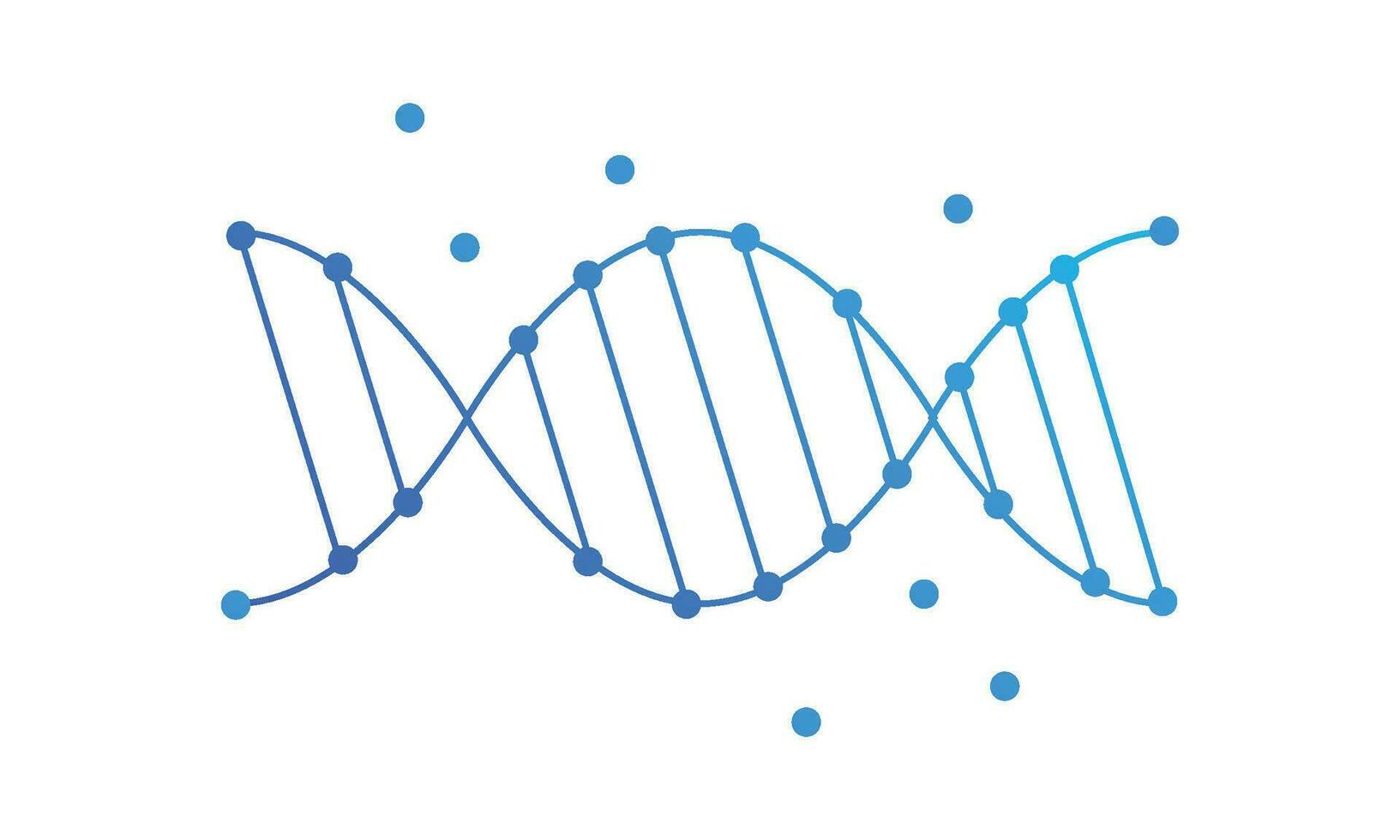 Vector dna molecule structure icons chromosome chain helix genetic code