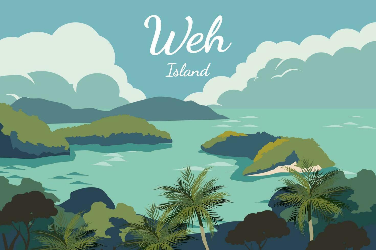 Weh island Indonesia vector
