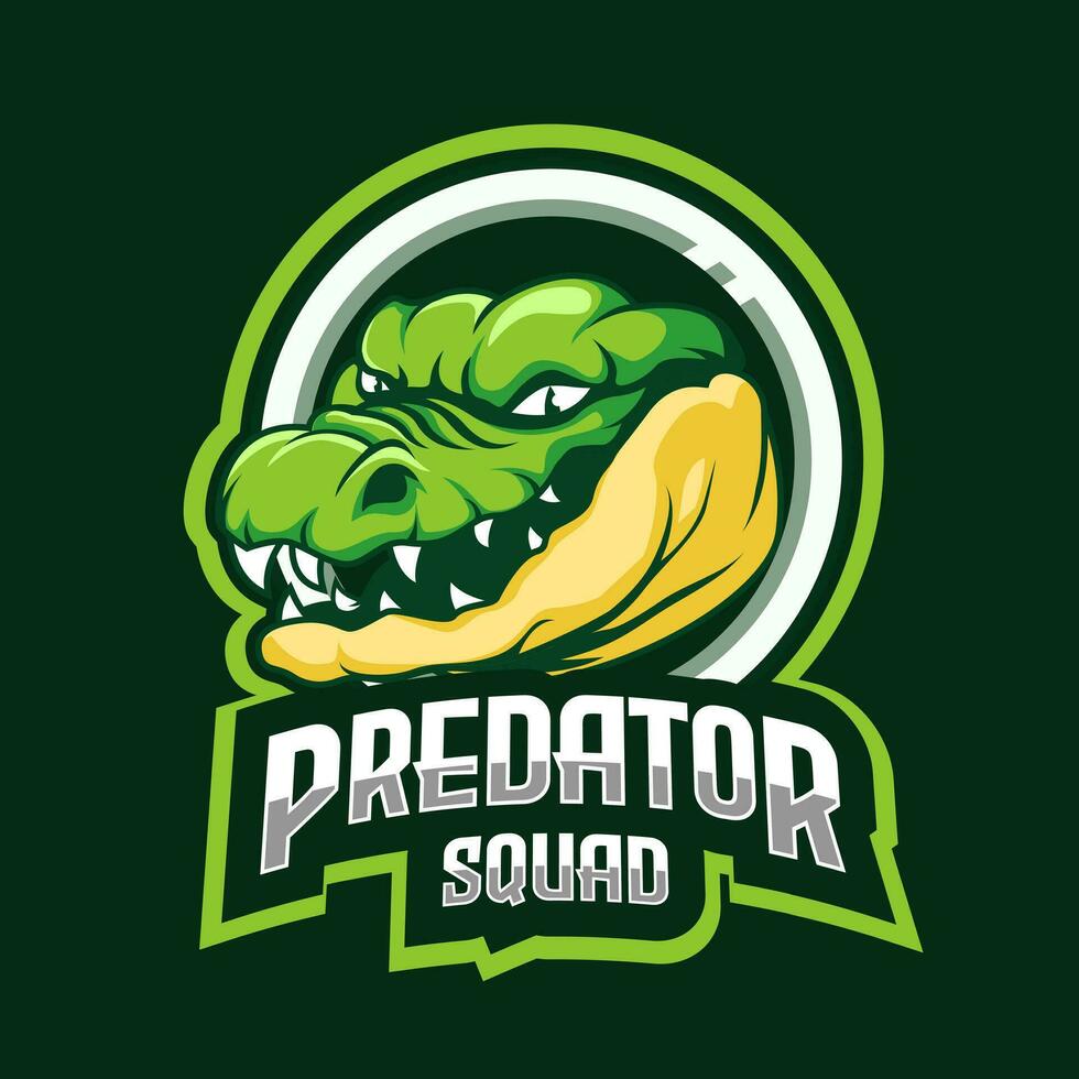 Vector crocodiles mascot logo for esport