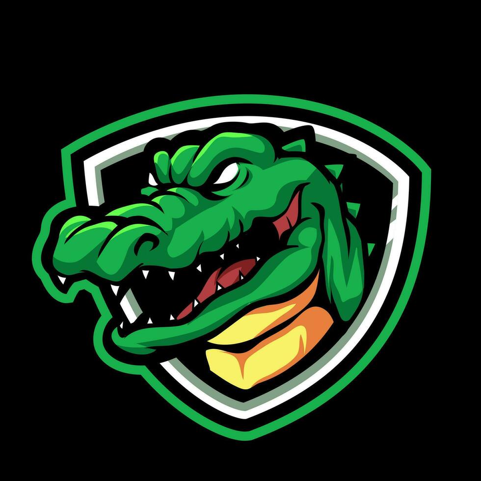 Vector crocodiles mascot logo for esport