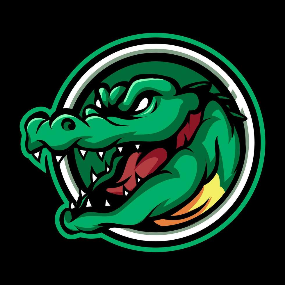 Vector crocodiles mascot logo for esport