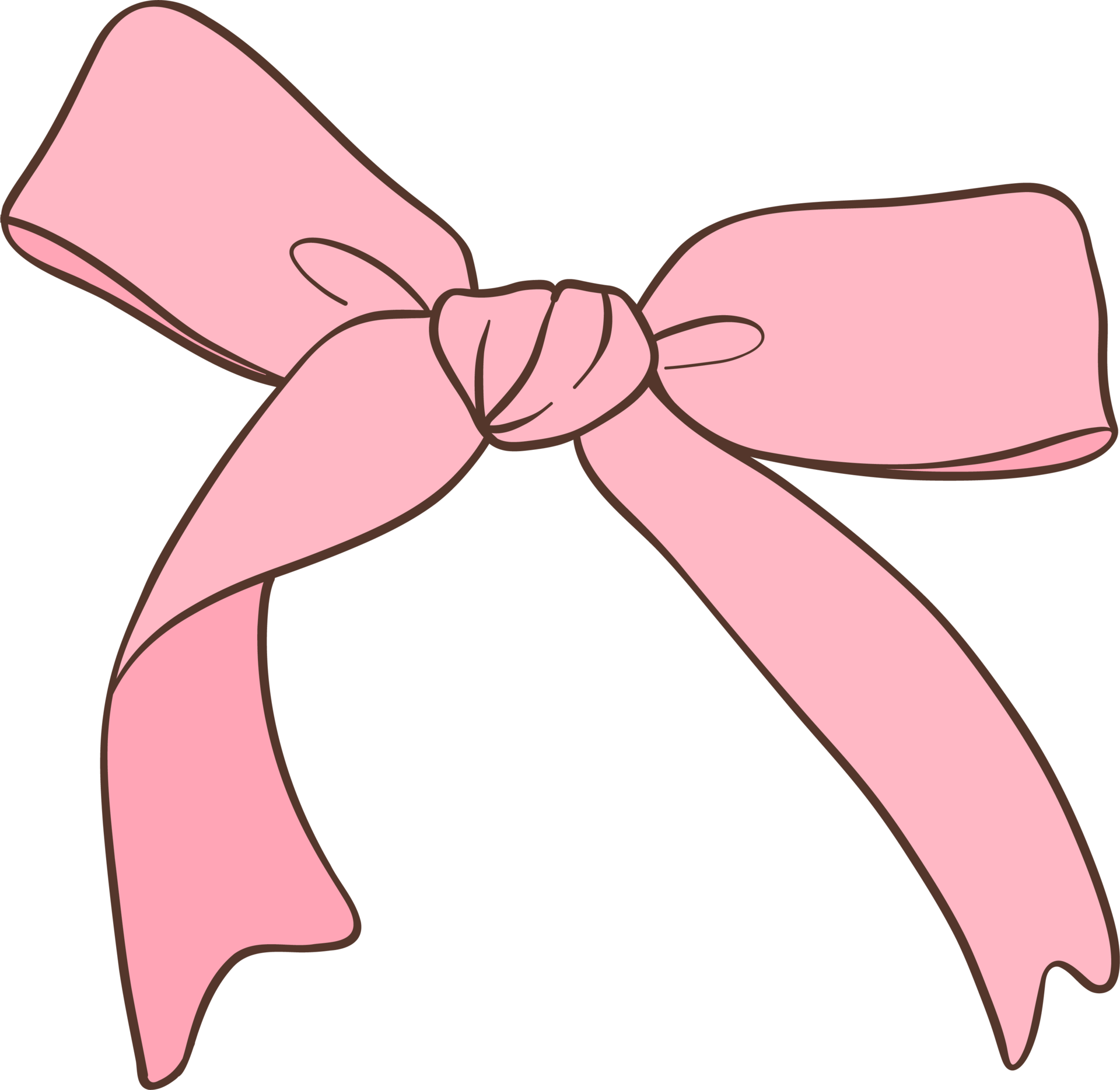 Pink Coquette ribbon bow watercolor hand drawn - Stock Illustration  [110068348] - PIXTA