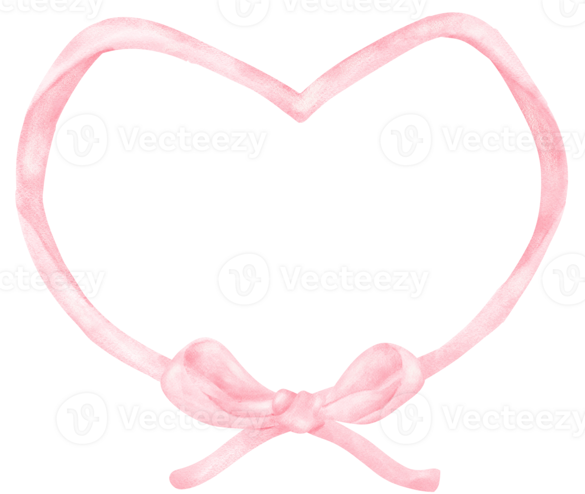 Pink Coquette frame heart shape aesthetic watercolor 36134156 PNG
