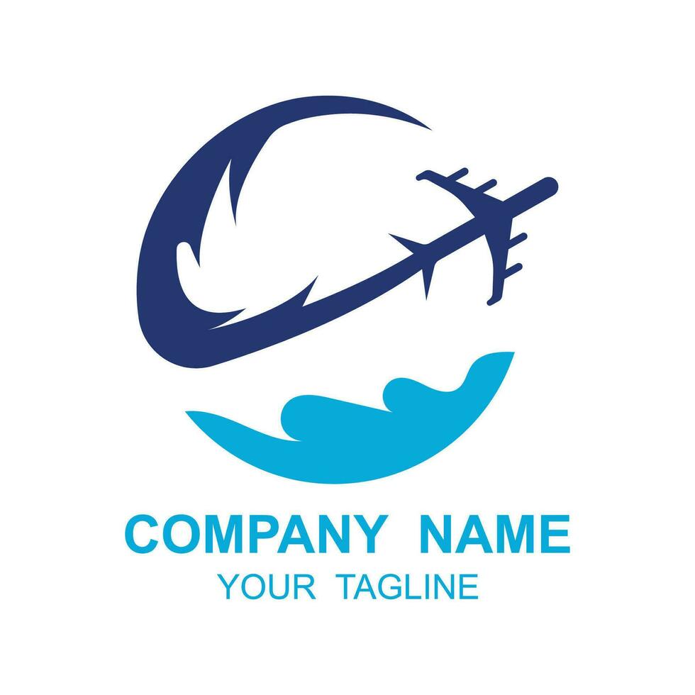 Travel Logo vector icon illustration design. logo suitable for business, airline ticket agents and holidays