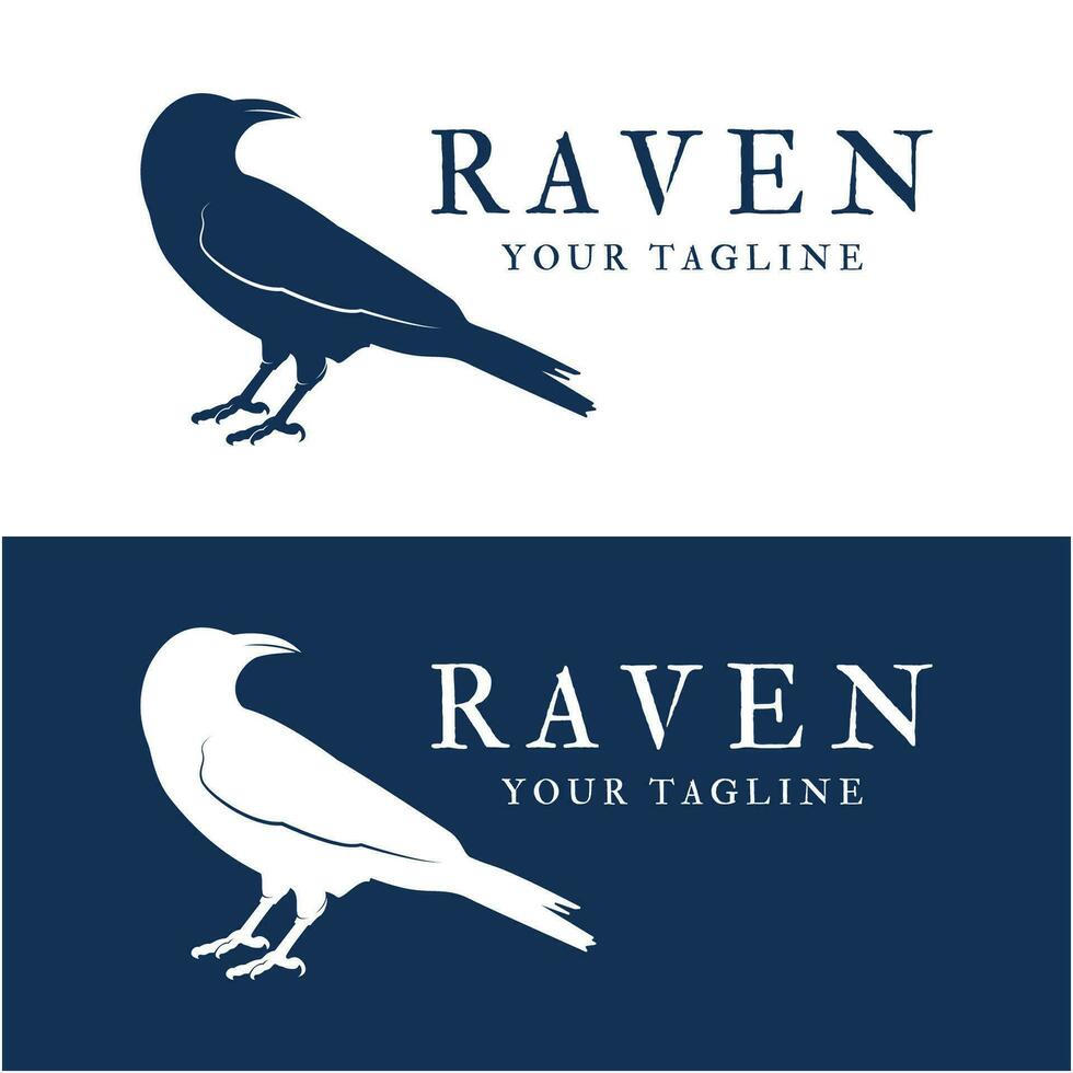 raven logo icon vector design template.logo suitable for gothic theme, entertainment, and many creative business company