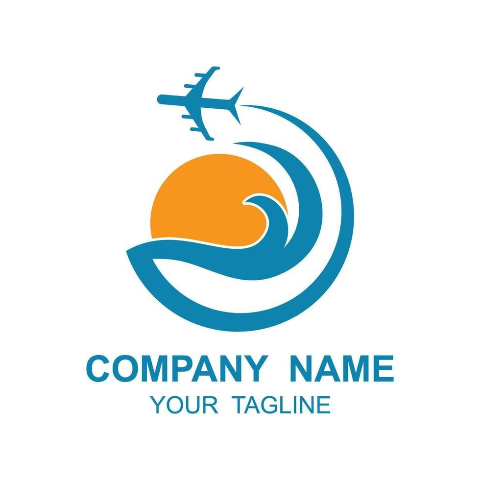 Travel Logo vector icon illustration design. logo suitable for business, airline ticket agents and holidays