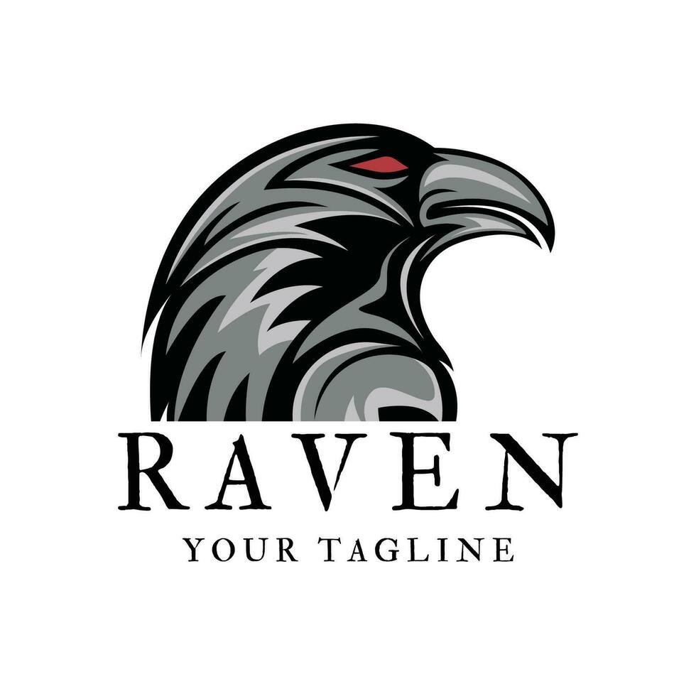 raven logo icon vector design template.logo suitable for gothic theme, entertainment, and many creative business company