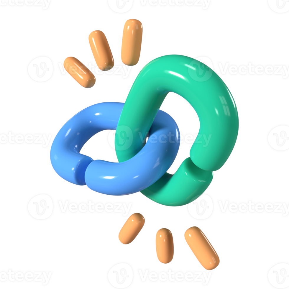 Hyperlink 3D Illustration Icon png